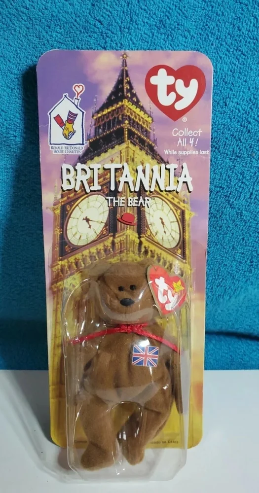 Collectible TY Bear Brittania Printed with Errors - Picture 1 of 9